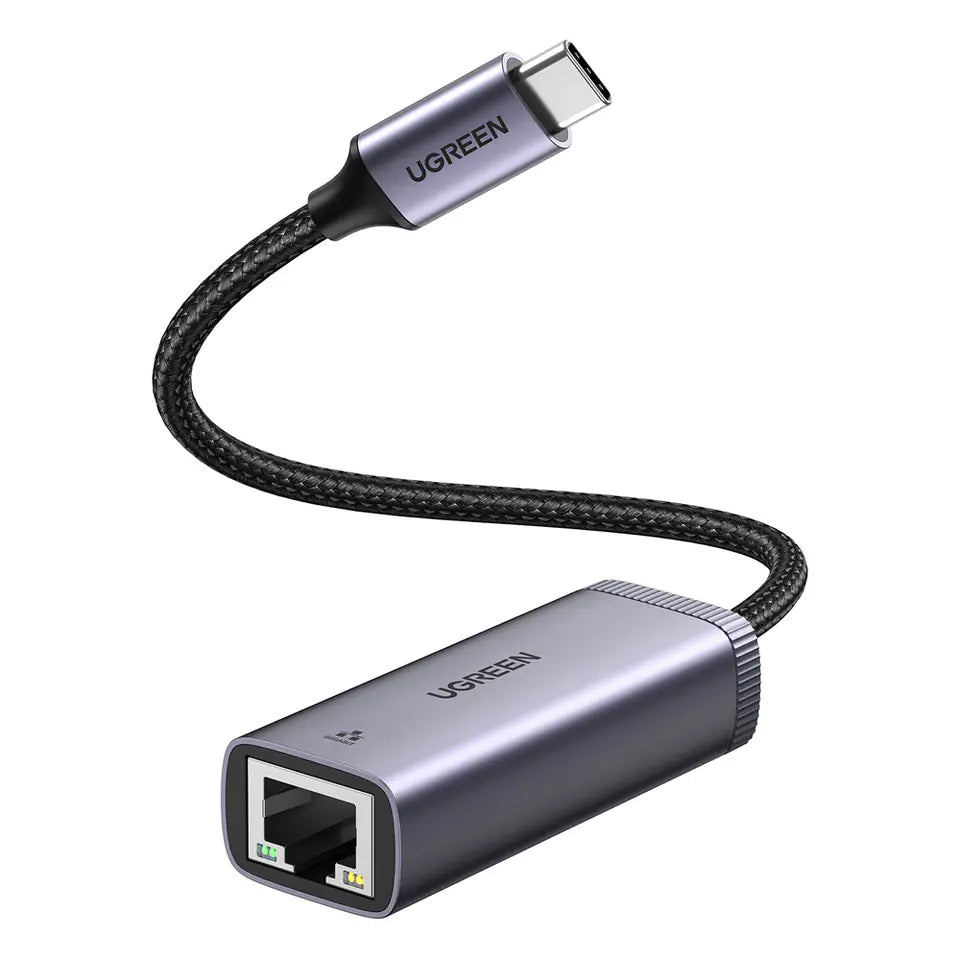 Karta Sieciowa UGREEN CM483, RJ45, USB-C, Szara