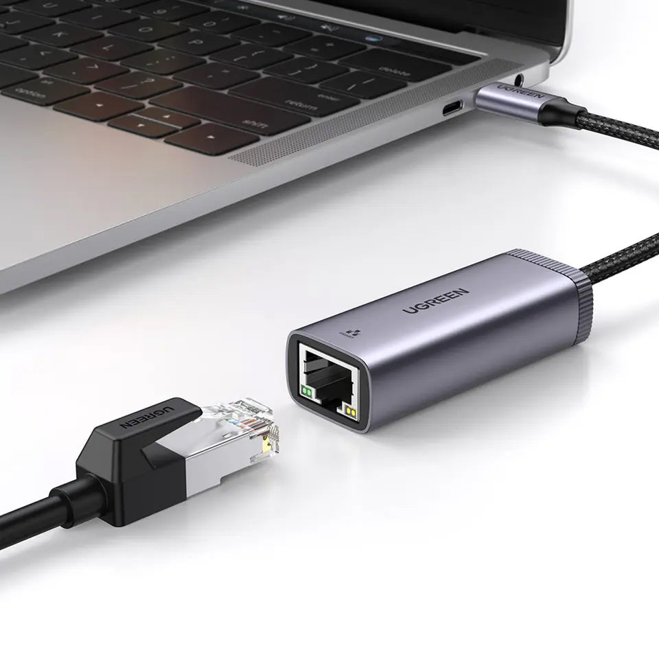 Karta Sieciowa UGREEN CM483, RJ45, USB-C, Szara