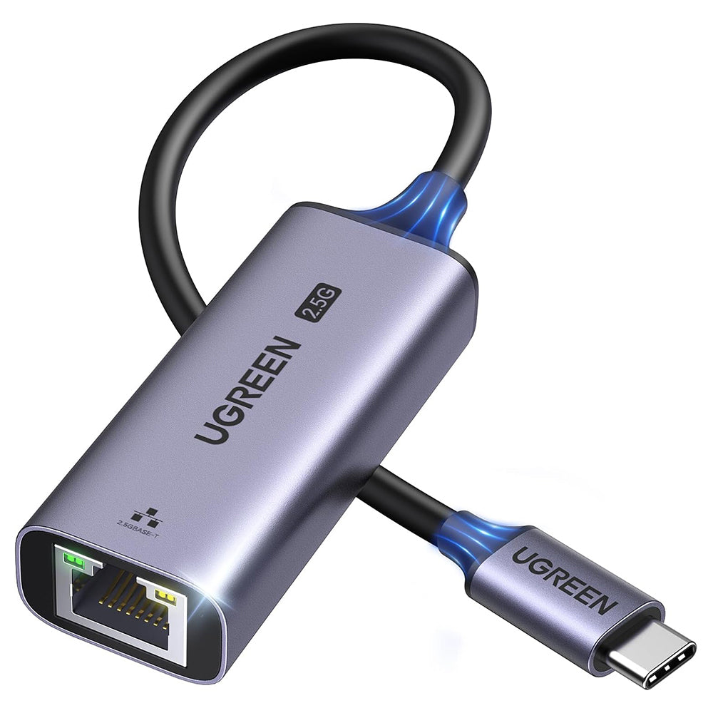 Karta sieciowa UGREEN CM648 (25052), RJ45, USB-C, Szara