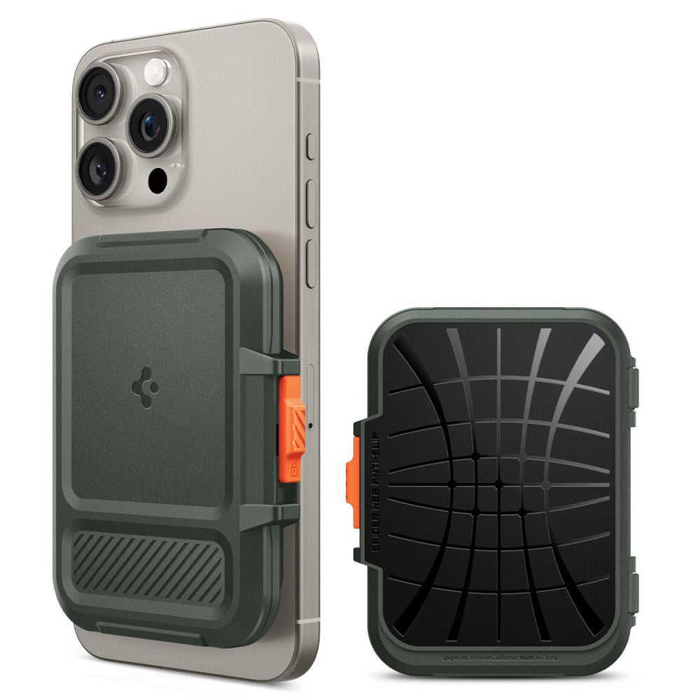 Portfel Magsafe, Spigen, Lock Fit, Zielony