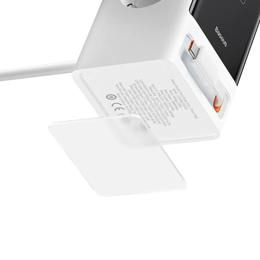 Przedłużacz Baseus PowerCombo, 1 x Schuko, Biały PSLR000602