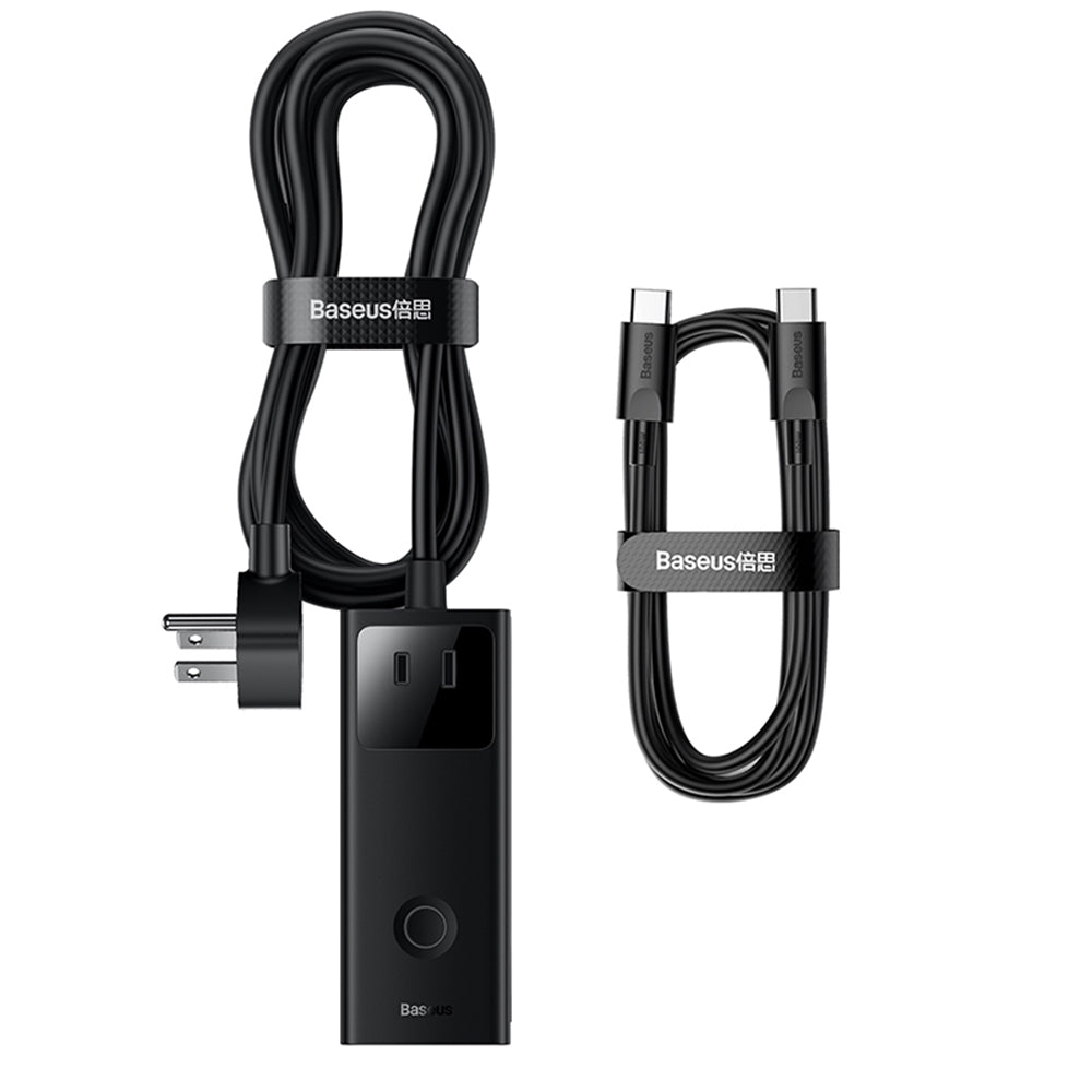 Przedłużacz Baseus PowerCombo US, 3 x Gniazdo, Czarny PSLA020101