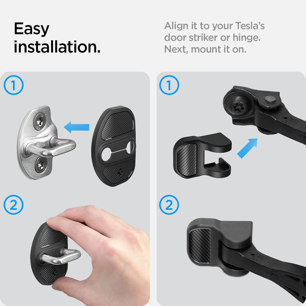 Hinge / Door Lock Protection Spigen for Tesla Y / 3, Set of 4 pieces ACP07123