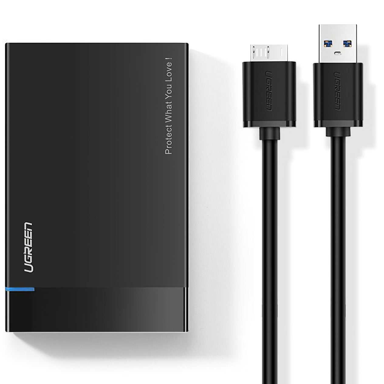 Rack UGREEN US221 dla HDD / SSD SATA 2.5 cala, USB 3.2, Czarny