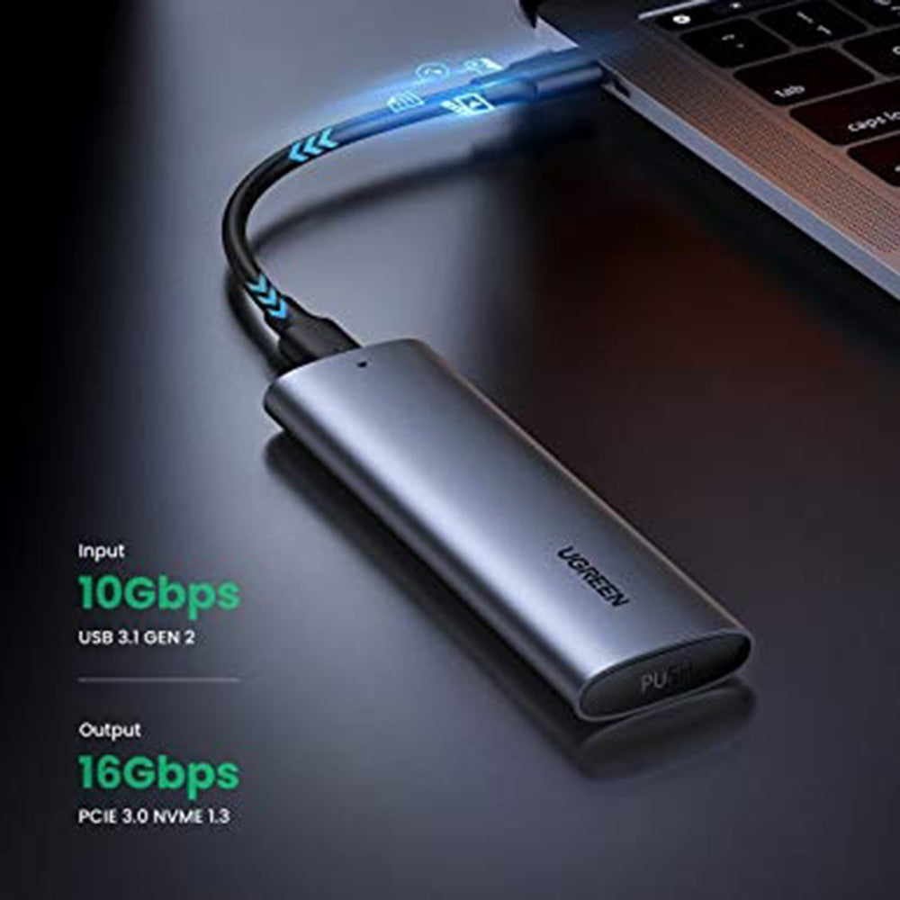 Rack UGREEN CM400 (10902) do SSD M.2 NVMe, Szary