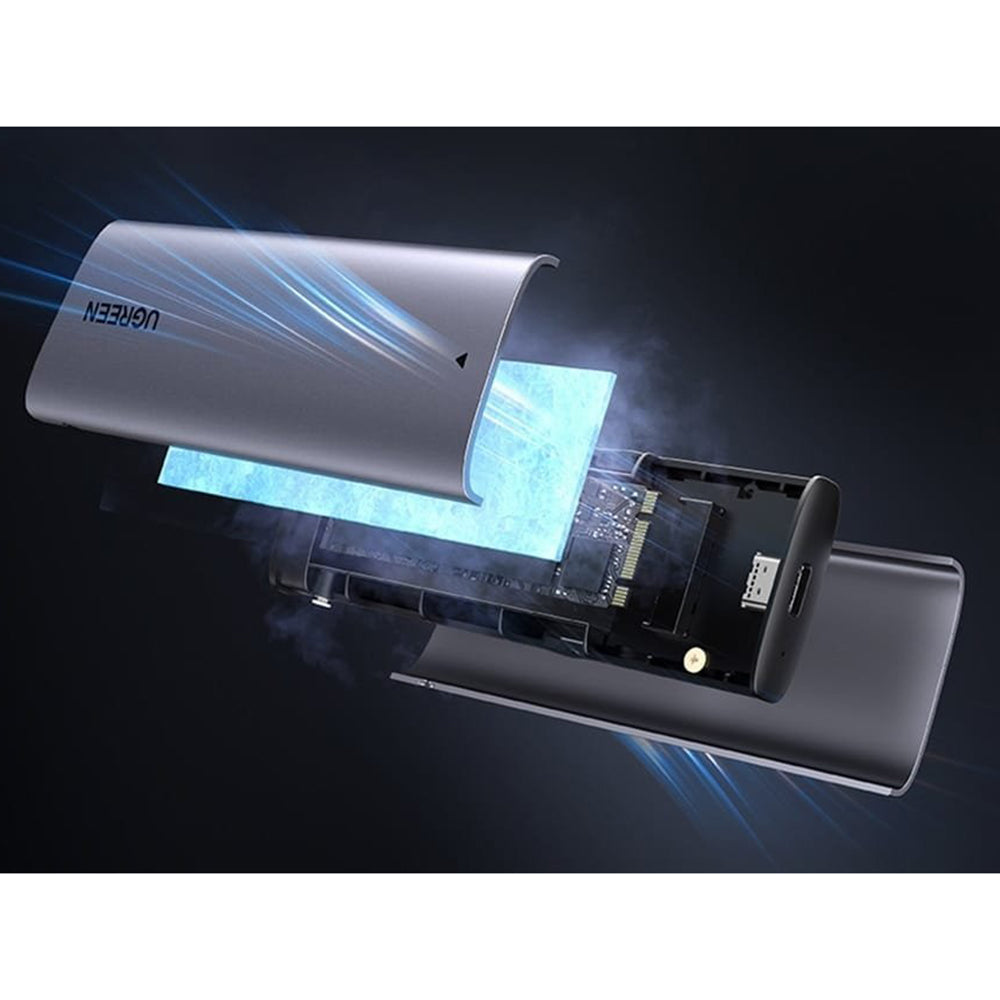 Rack UGREEN CM767 (15813) dla SSD M.2 NVMe / NGFF, Szary