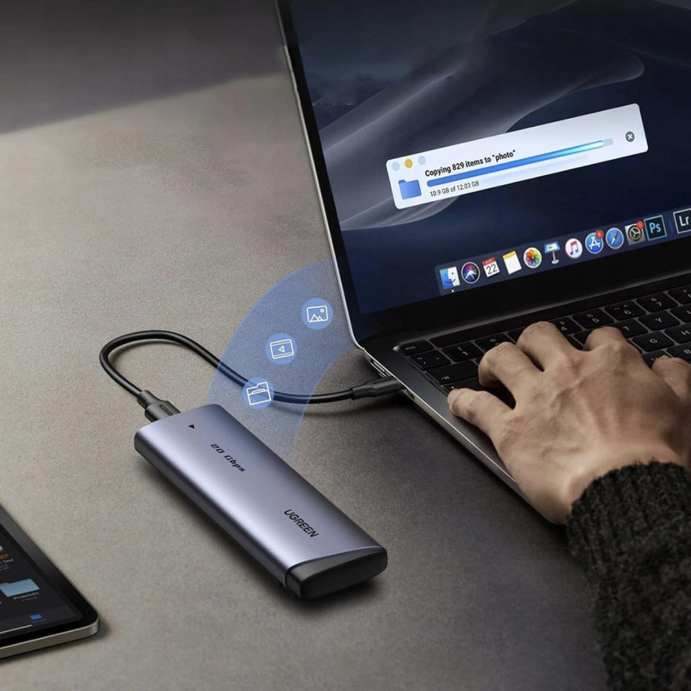 Rack UGREEN CM767 (55150) dla SSD M.2 NVMe, Szary