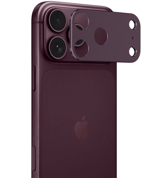 Tech-Protect Camalloy Fit+ Rear Camera Protection Frame for Apple iPhone 18 Pro Max, Aluminum, Burgundy