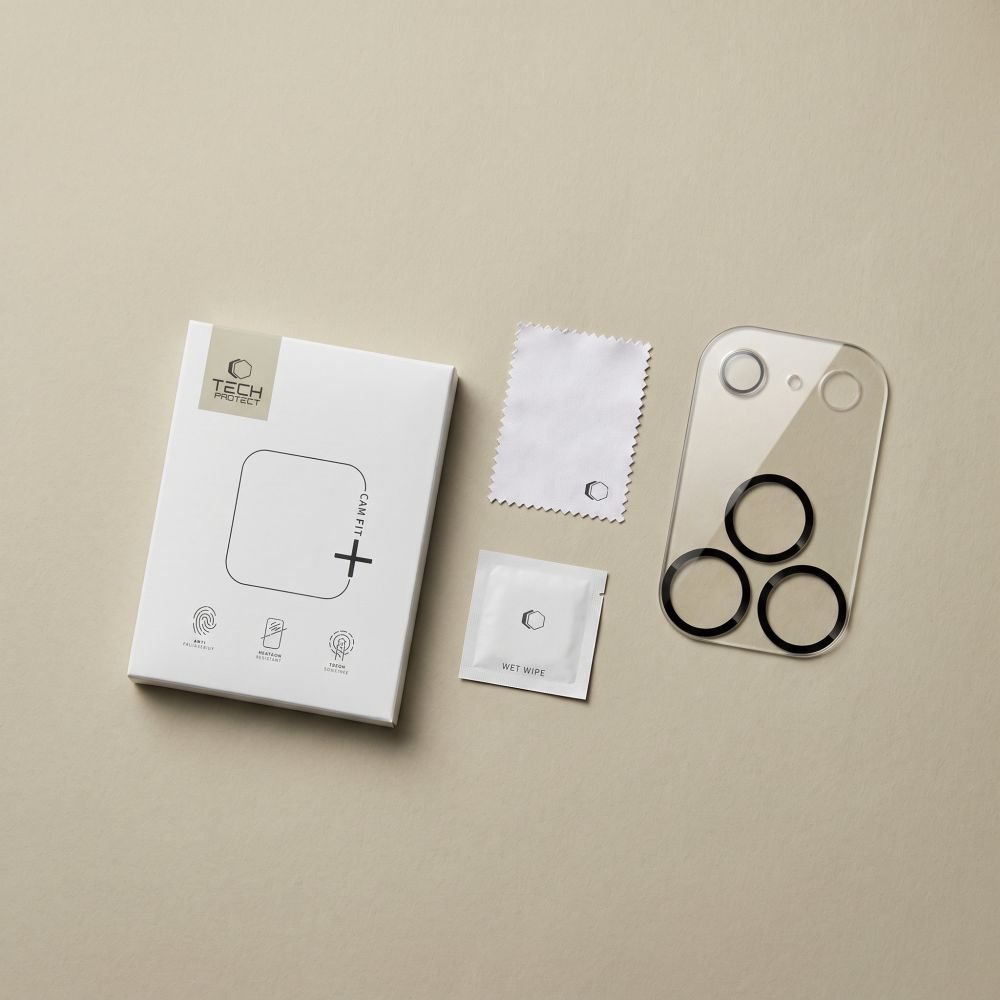 Ramka ochronna na tylną kamerę Tech-Protect Cam Fit+ do Apple iPhone 18 Pro, szkło hartowane, przezroczysta