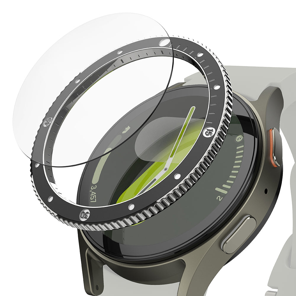 Ramka Ochronna Ringke Premium Styling dla Samsung Galaxy Watch7 40mm, Model 2, Czarna