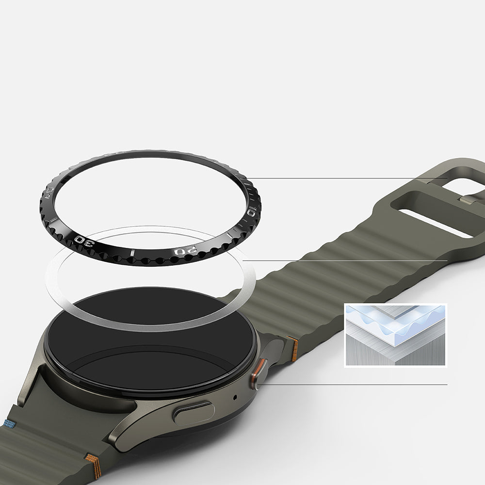 Ramka Ochronna Ringke Styling dla Samsung Galaxy Watch7 40mm, Model 6, Czarna