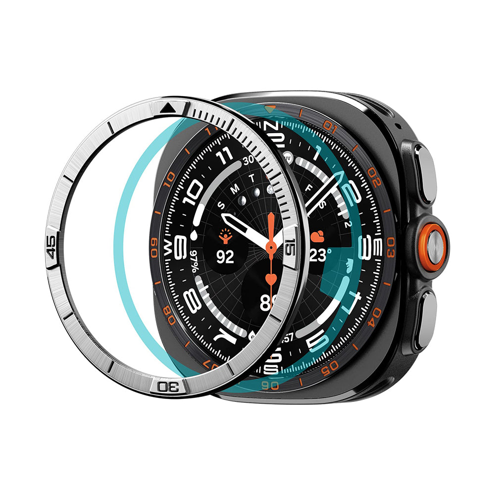 Ramka ochronna Spigen Tune Pilot do Samsung Galaxy Watch Ultra2, srebrna ACS11616