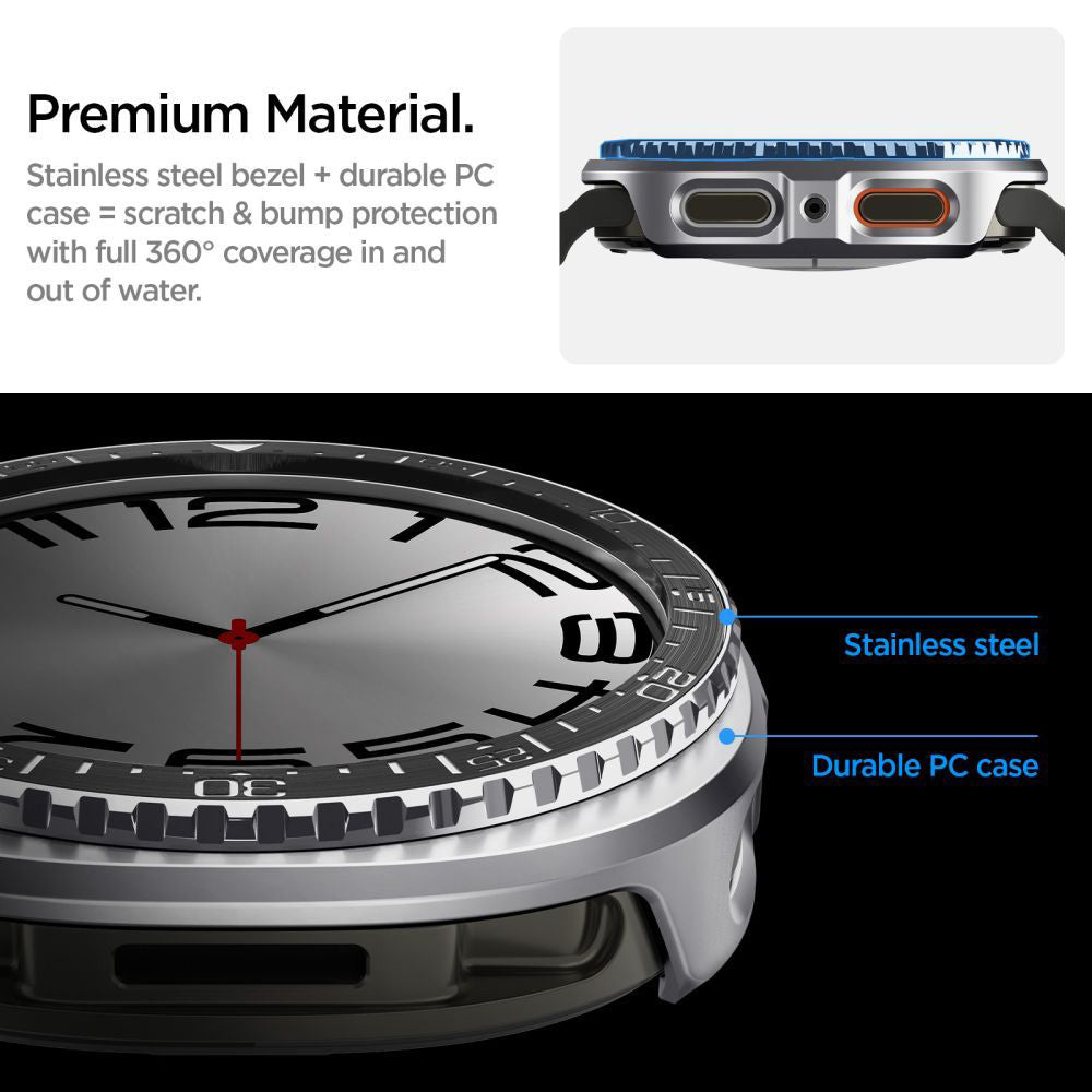 Ramka ochronna Spigen Tune Pro Diver dla Samsung Galaxy Watch8 44mm, Czarna