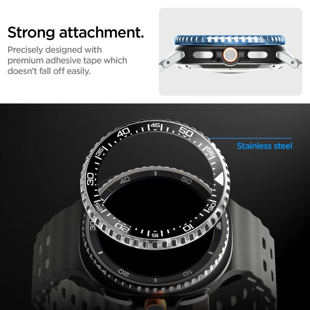 Spigen Tune Pro Diver Protection Frame for Samsung Galaxy Watch8 Classic, Black