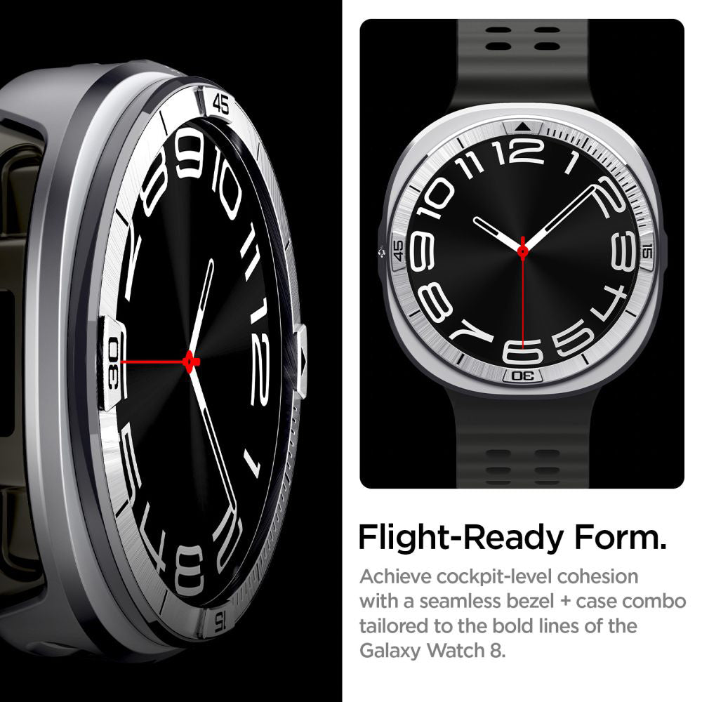 Ramka Ochronna Spigen Tune Pro Pilot dla Samsung Galaxy Watch8 44mm, Srebrna
