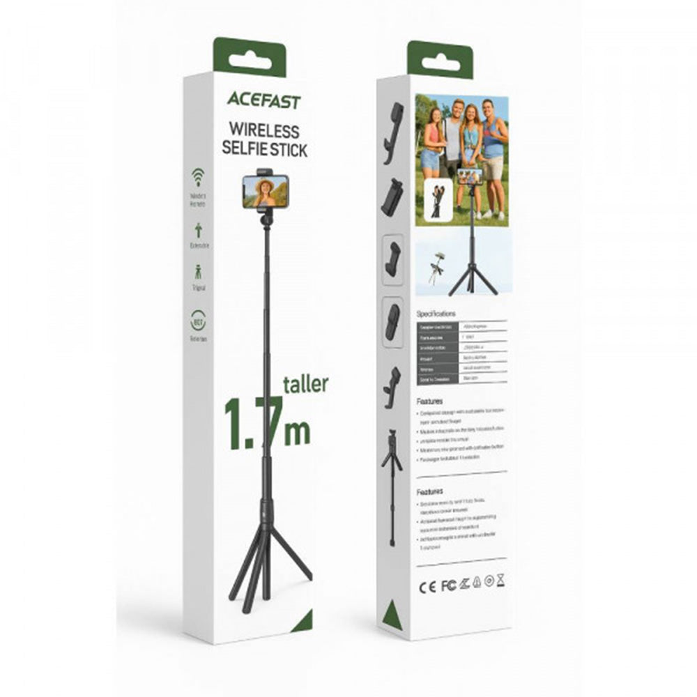 Selfie Stick Bluetooth Acefast E31, Universal, Black