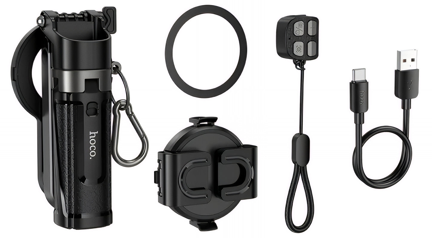 Selfie Stick Bluetooth HOCO K27 Pro, Uniwersalny, Czarny