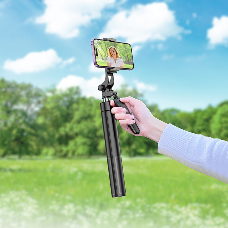 Selfie Stick Bluetooth HOCO K19 Soul Live Broadcast, uniwersalny, czarny