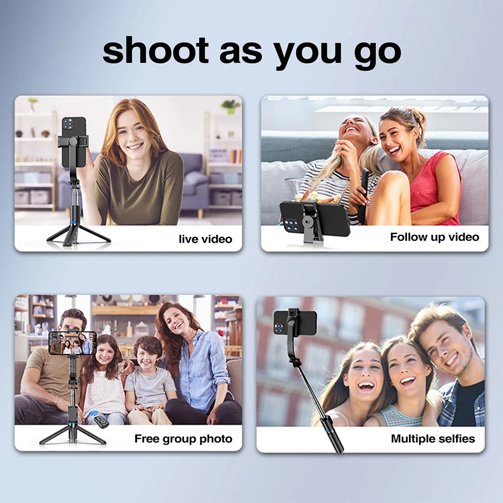 Selfie Stick Bluetooth Techsuit C01, Uniwersalny, Czarny