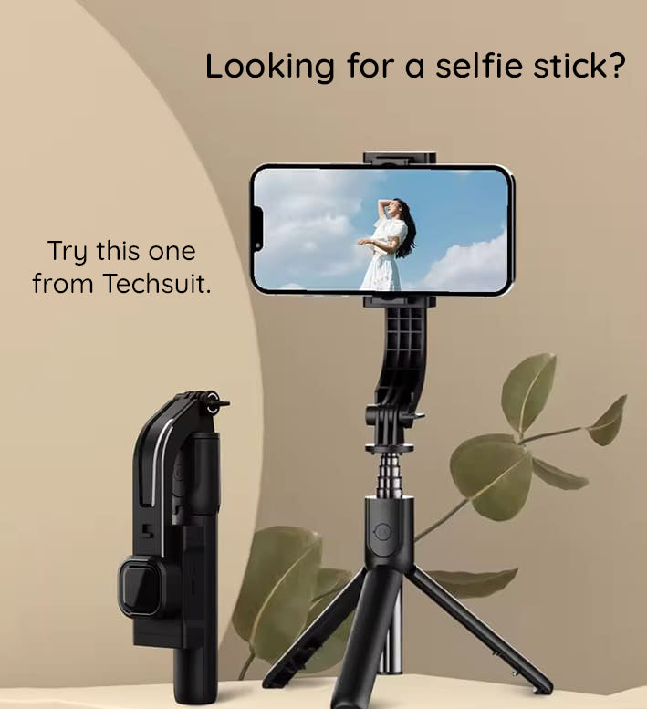 Selfie Stick Bluetooth Techsuit C06, Uniwersalny, Czarny