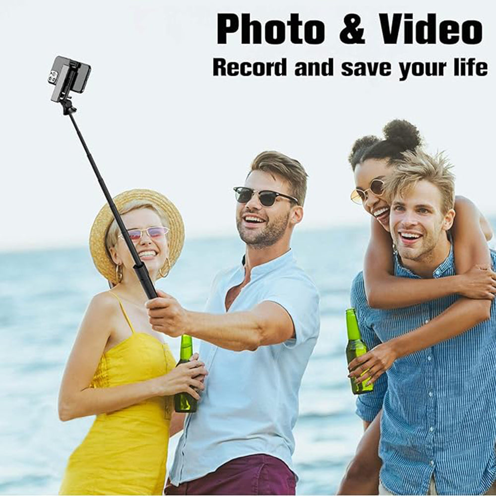 Selfie Stick Bluetooth Techsuit K22, Uniwersalny, Czarny