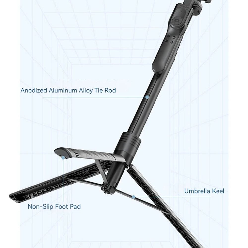 Selfie Stick Bluetooth Techsuit K28, Uniwersalny, Czarny