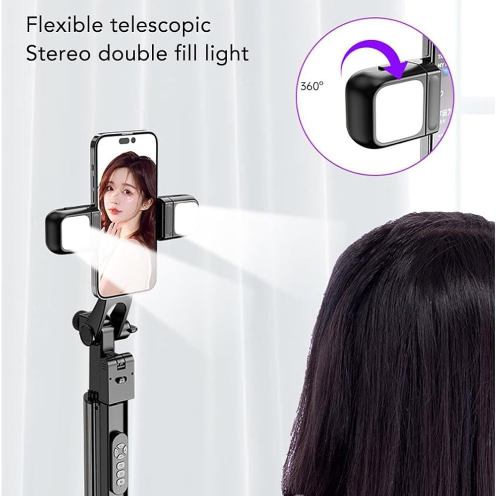 Selfie Stick Bluetooth Techsuit K30S, Uniwersalny, Czarny