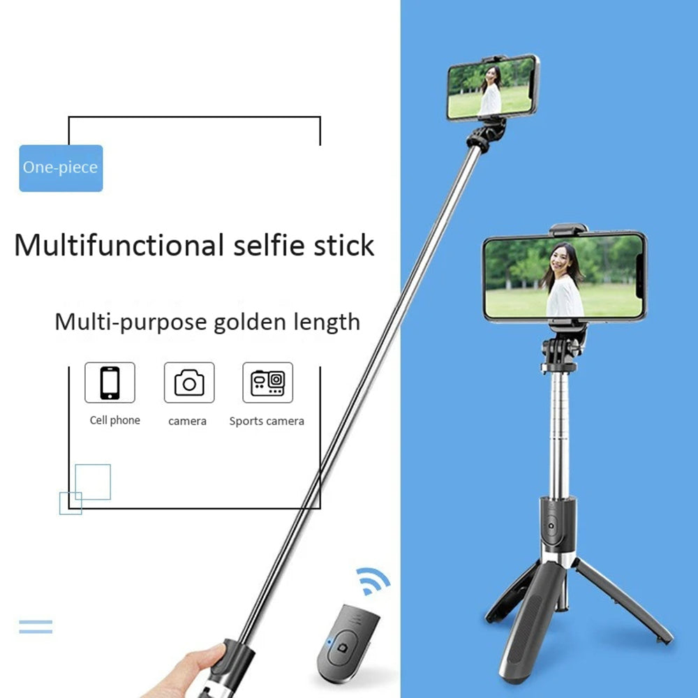 Selfie Stick Bluetooth Techsuit L02, Uniwersalny, Czarny