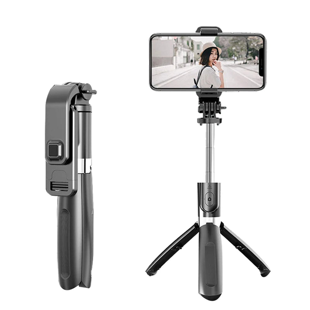 Selfie Stick Bluetooth Techsuit L02, Uniwersalny, Czarny