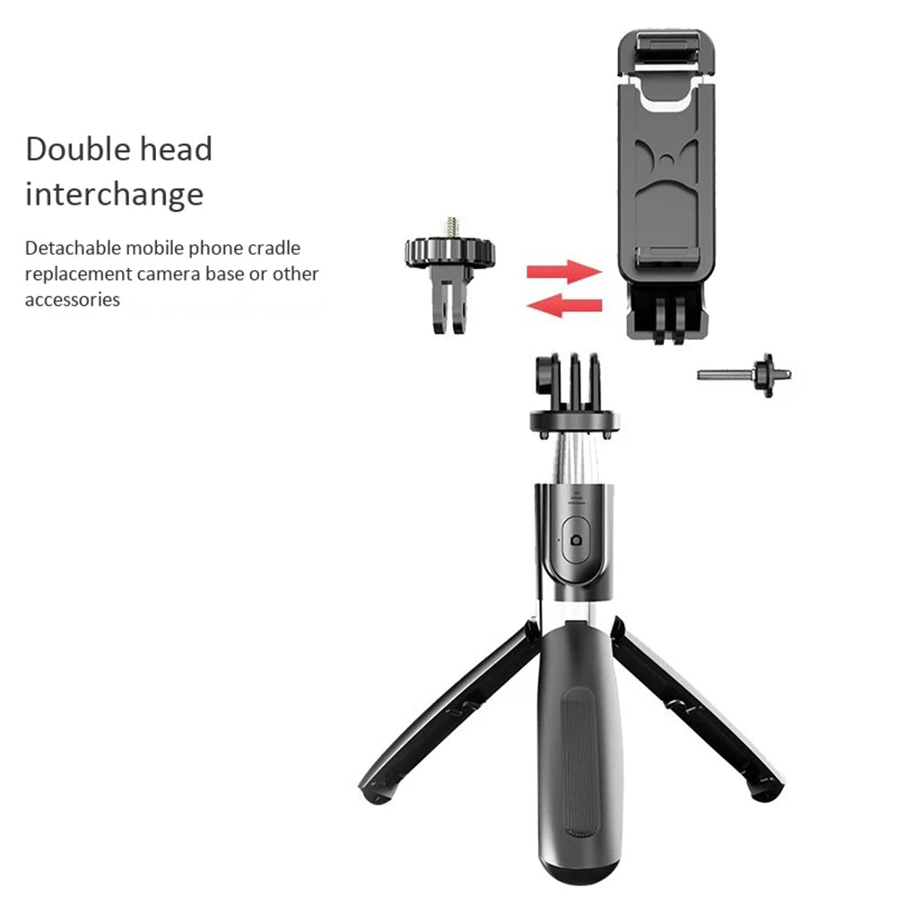 Selfie Stick Bluetooth Techsuit L02, Uniwersalny, Czarny