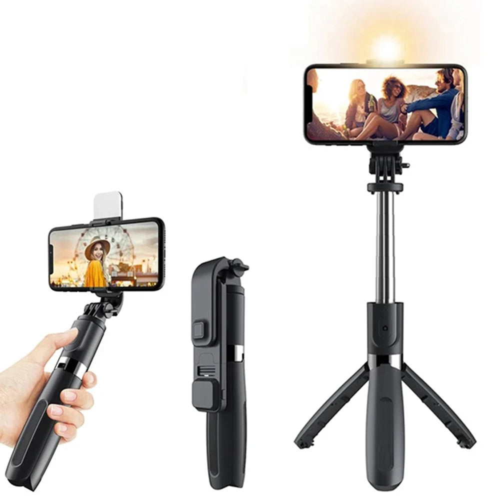 Selfie Stick Bluetooth Techsuit L02s, Uniwersalny, Czarny
