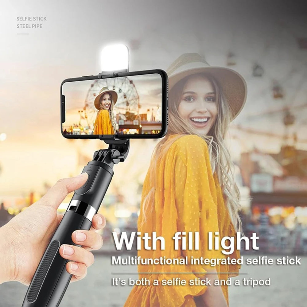 Selfie Stick Bluetooth Techsuit L02s, Uniwersalny, Czarny