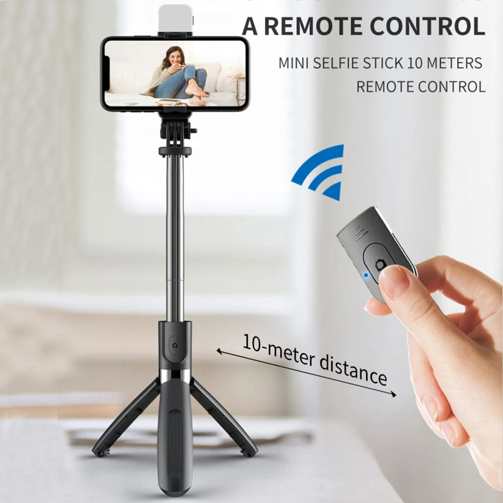 Selfie Stick Bluetooth Techsuit L02s, Uniwersalny, Czarny