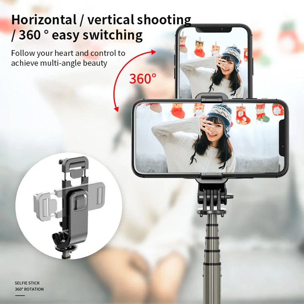 Selfie Stick Bluetooth Techsuit L03, Uniwersalny, Czarny