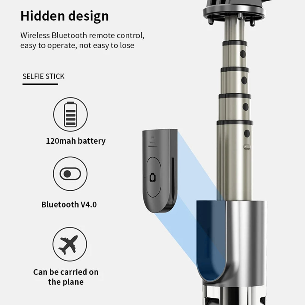 Selfie Stick Bluetooth Techsuit L03, Uniwersalny, Czarny