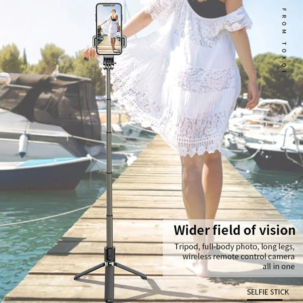 Selfie Stick Bluetooth Techsuit L03, Uniwersalny, Czarny