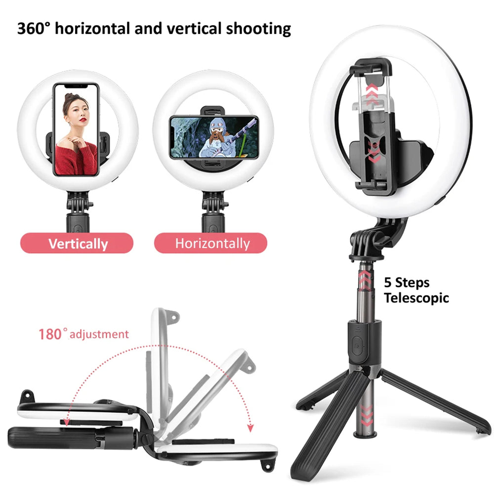 Selfie Stick Bluetooth Techsuit L07, Uniwersalny, Czarny