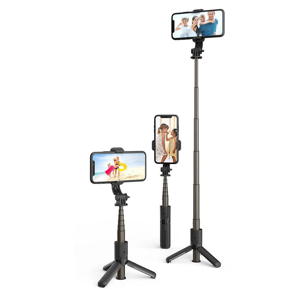 Selfie Stick Bluetooth Techsuit L10, Uniwersalny, Czarny