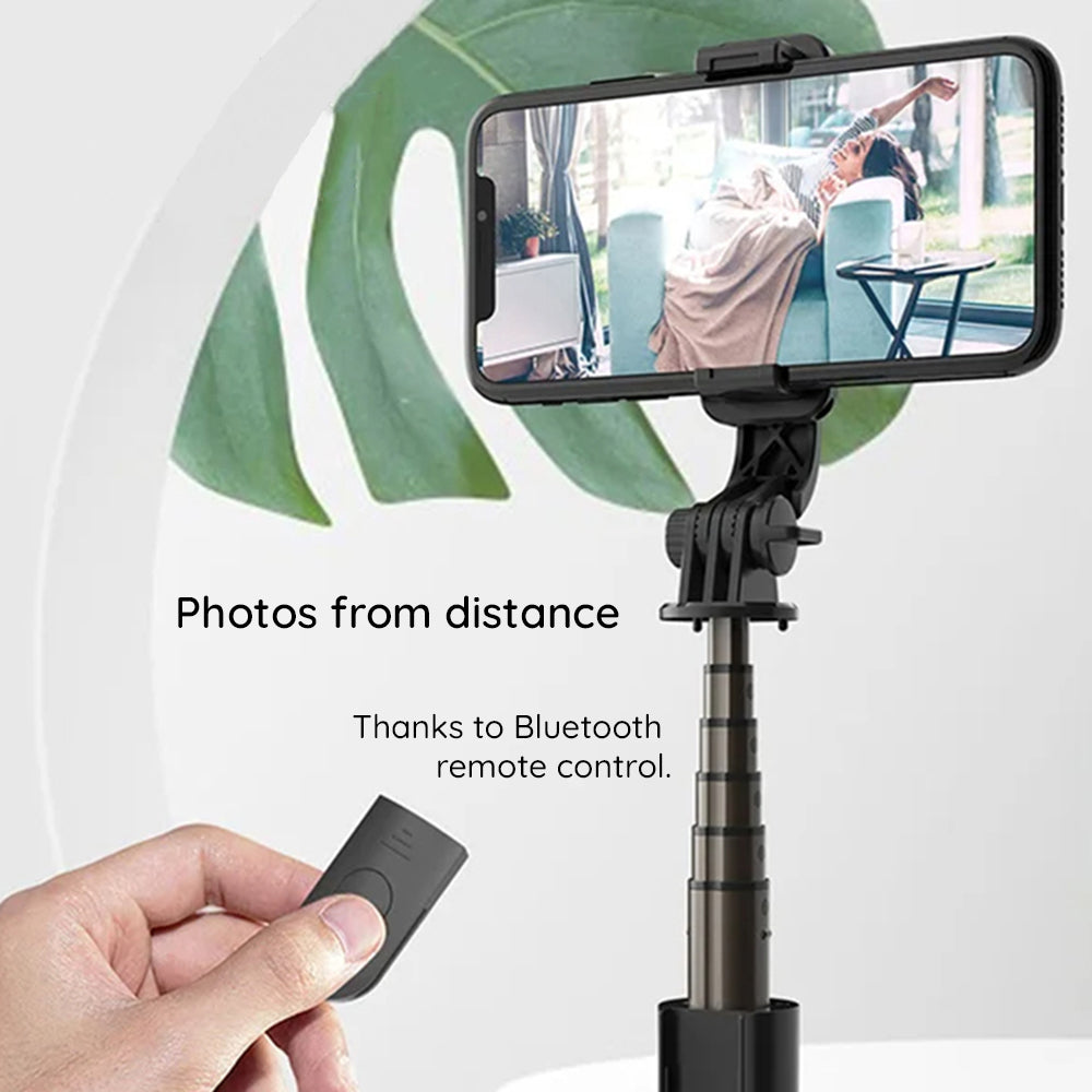Selfie Stick Bluetooth Techsuit L10, Uniwersalny, Czarny