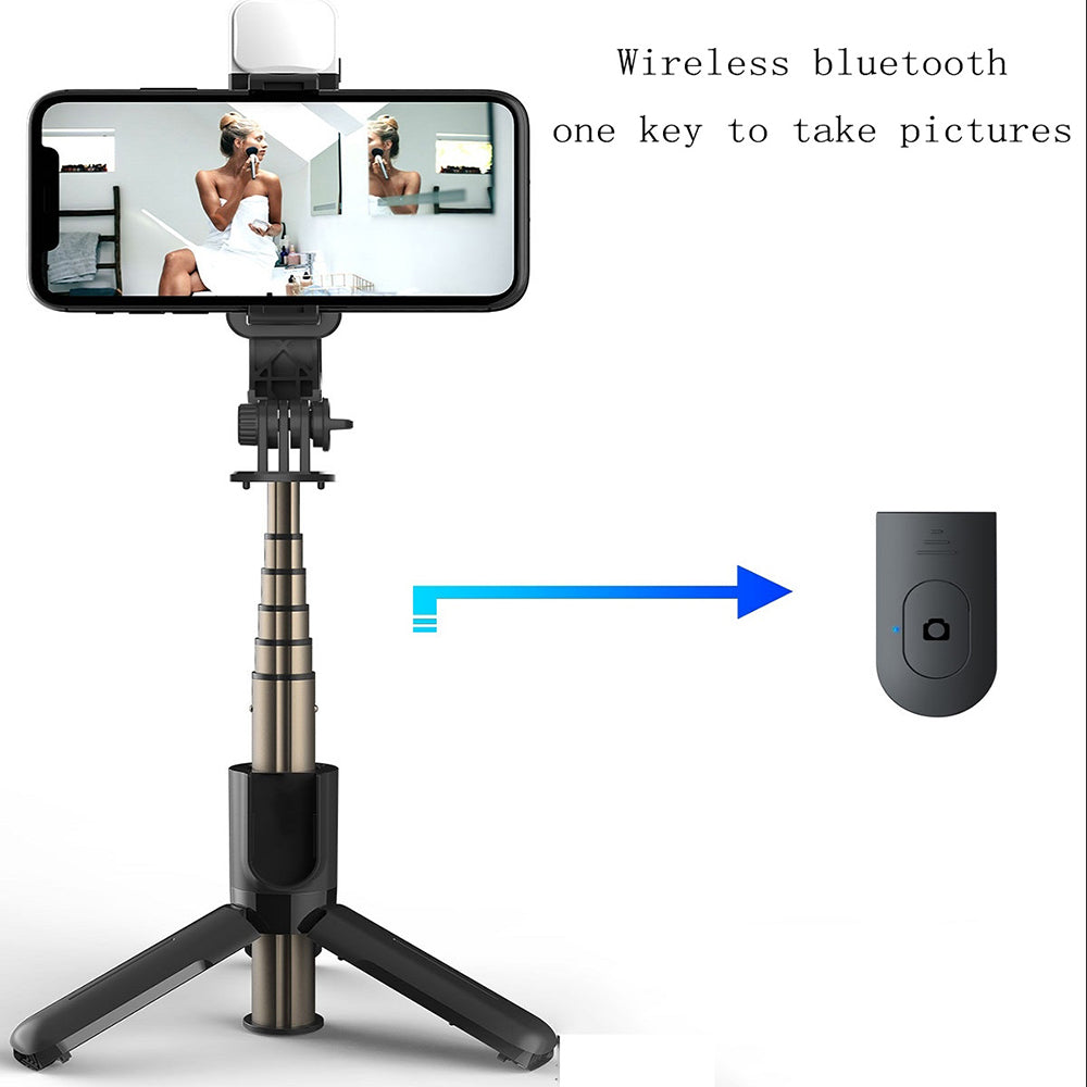 Selfie Stick Bluetooth Techsuit L11s, Uniwersalny, Czarny