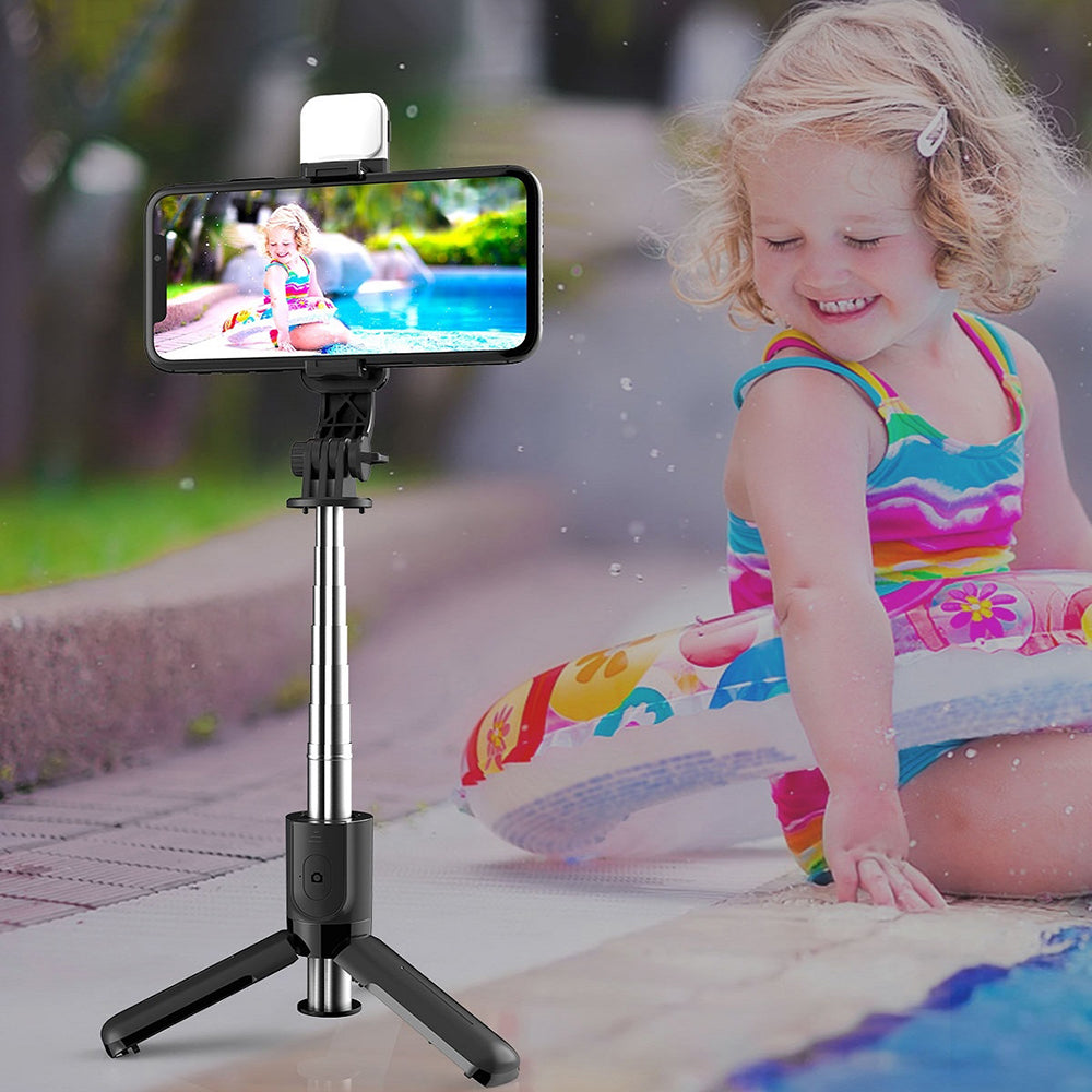 Selfie Stick Bluetooth Techsuit L11s, Uniwersalny, Czarny