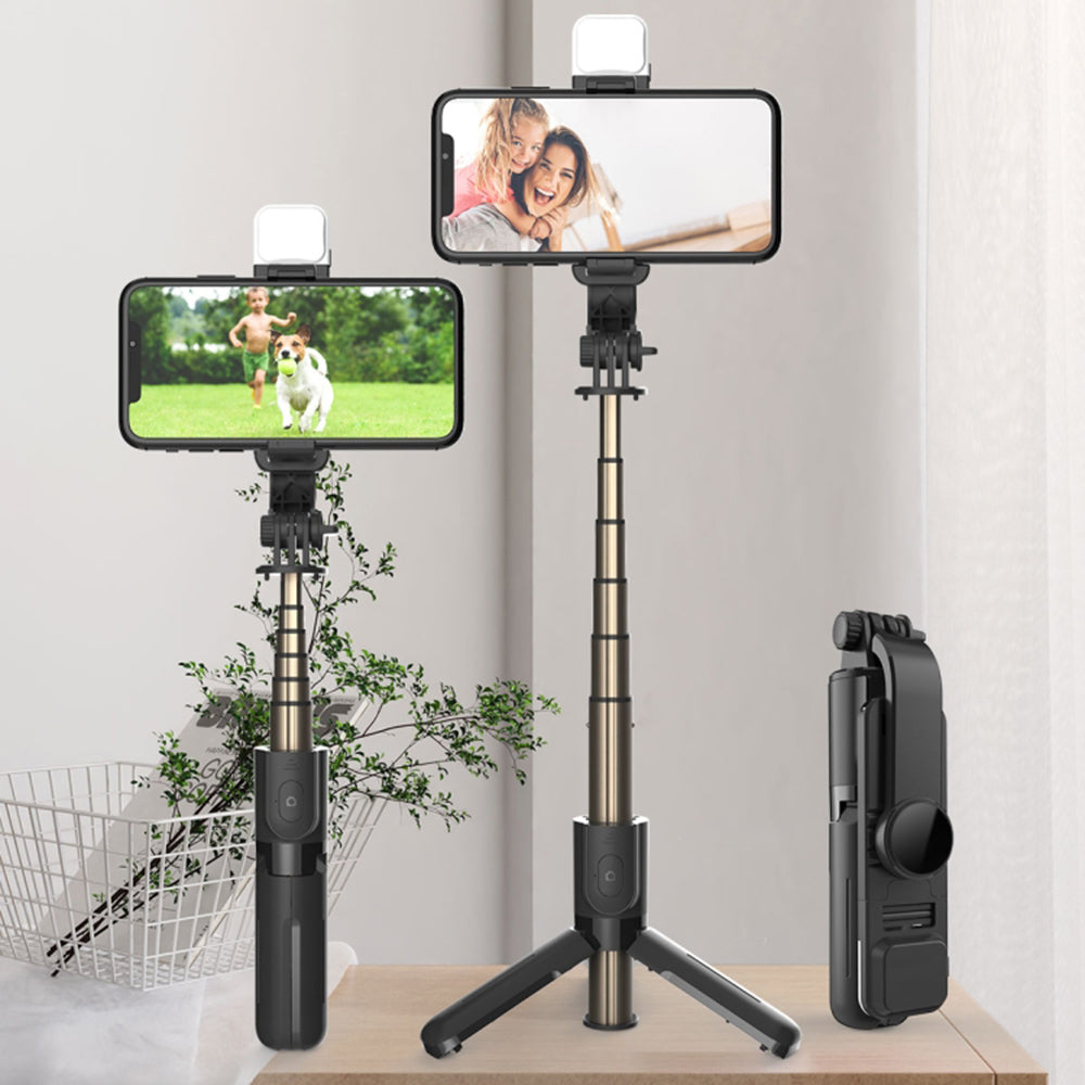 Selfie Stick Bluetooth Techsuit L11s, Uniwersalny, Czarny