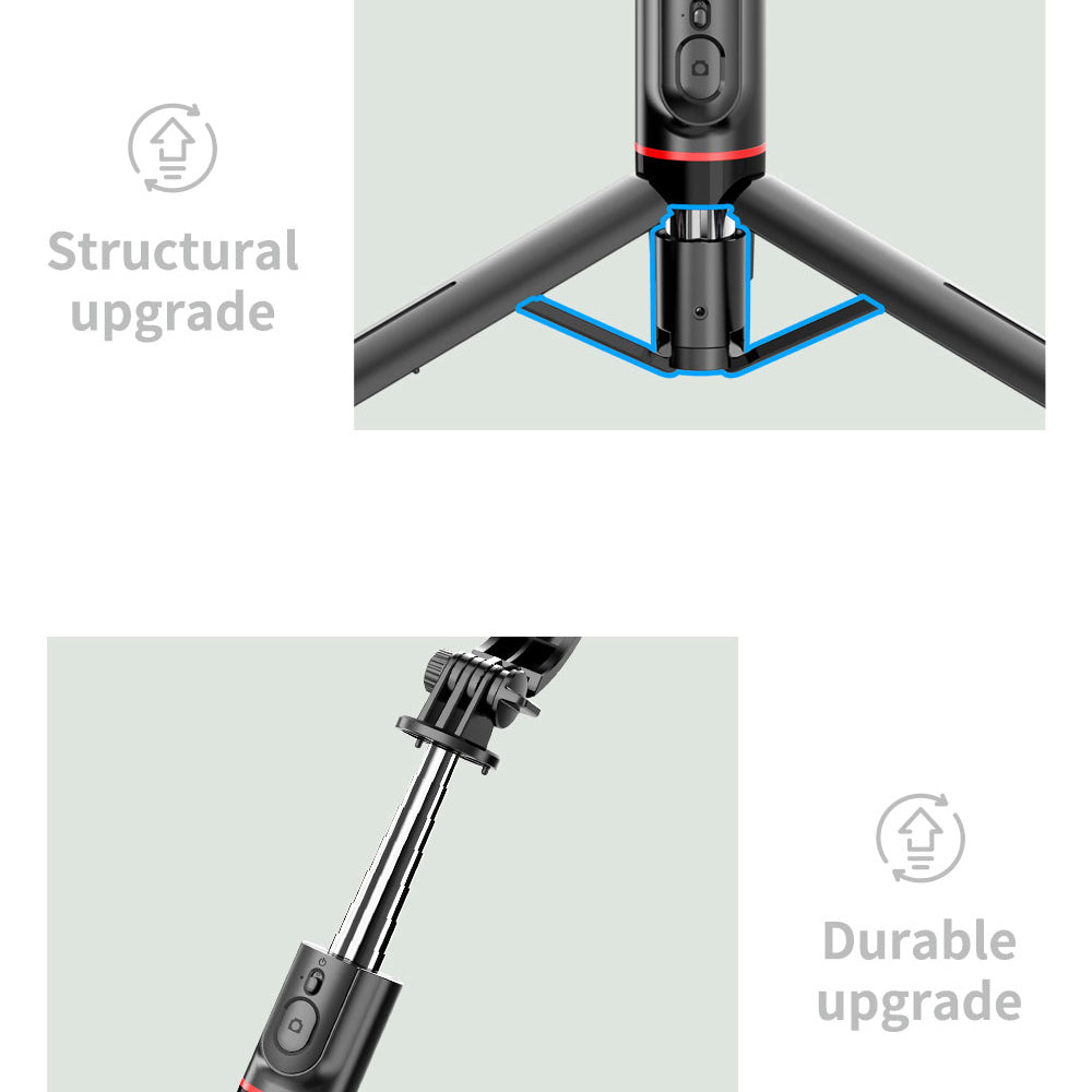 Selfie Stick Bluetooth Techsuit L13, Uniwersalny, Czarny