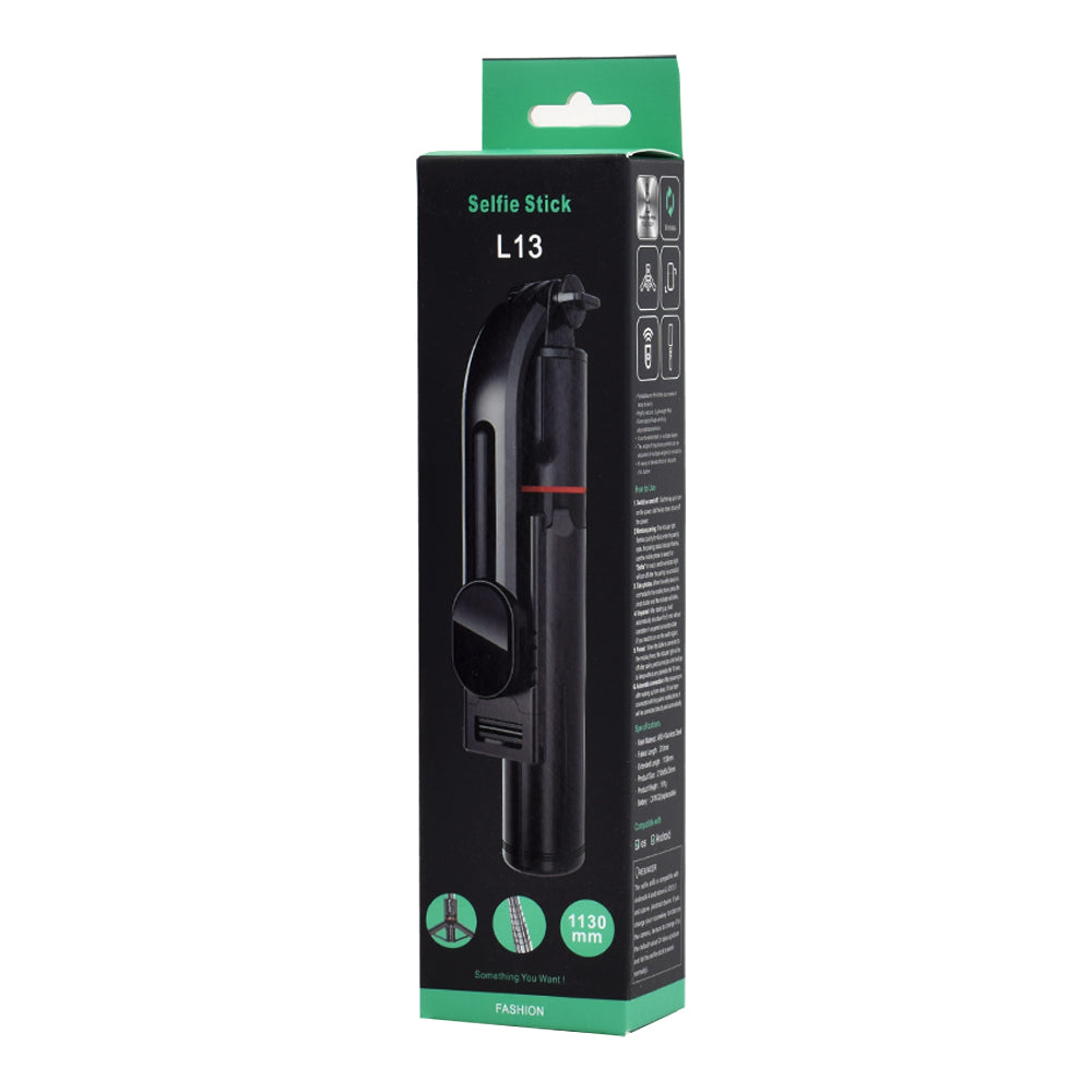 Selfie Stick Bluetooth Techsuit L13, Uniwersalny, Czarny