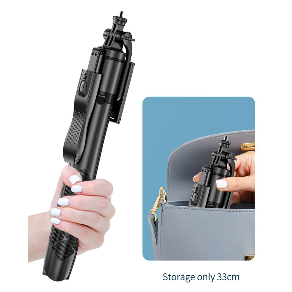 Selfie Stick Bluetooth Techsuit L16, Uniwersalny, Czarny
