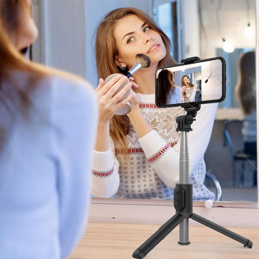 Selfie Stick Bluetooth Techsuit Q01, Uniwersalny, Czarny