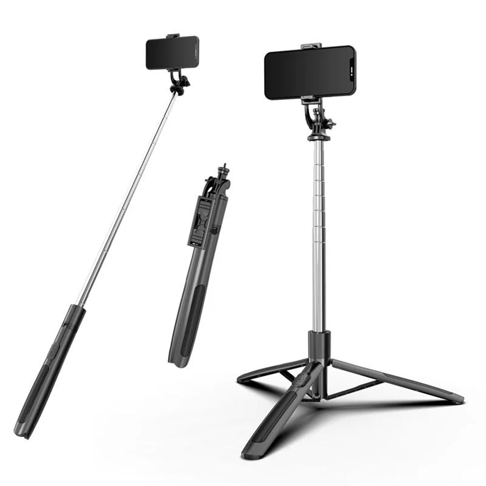 Selfie Stick Bluetooth Techsuit Q05, Uniwersalny, Czarny