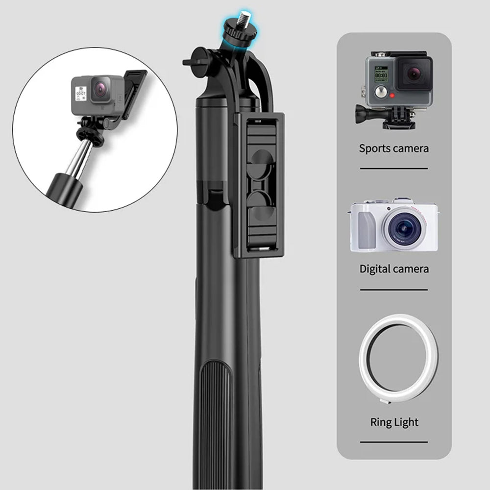 Selfie Stick Bluetooth Techsuit Q05, Uniwersalny, Czarny