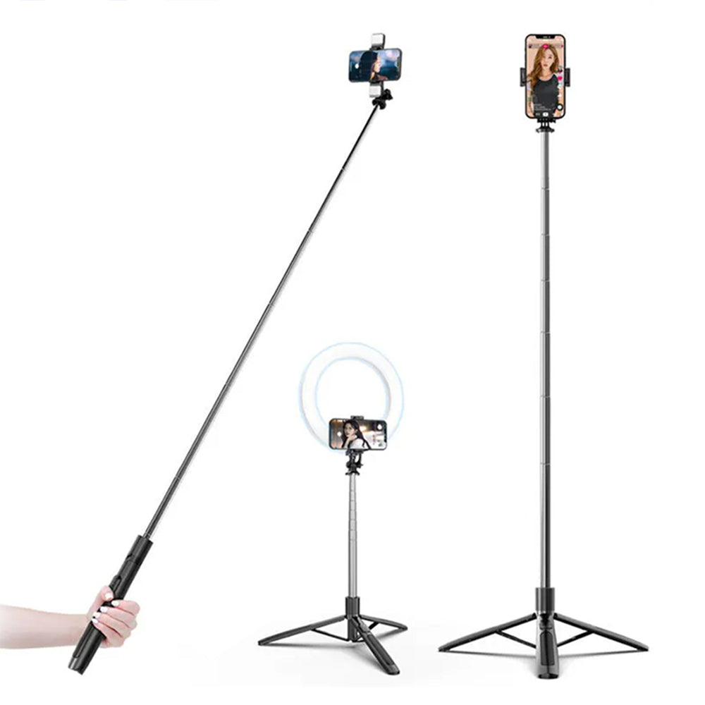 Selfie Stick Bluetooth Techsuit Q05, Uniwersalny, Czarny