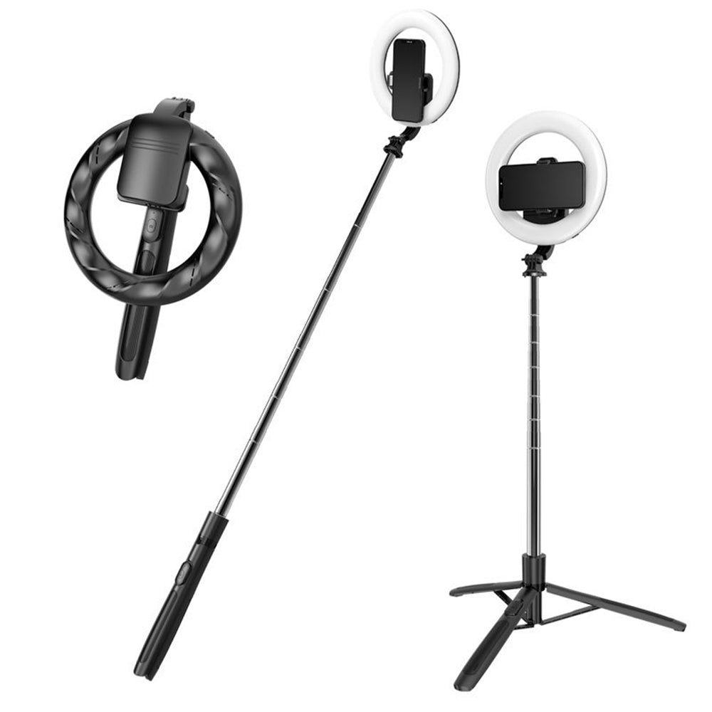 Selfie Stick Bluetooth Techsuit Q05s, Uniwersalny, Czarny